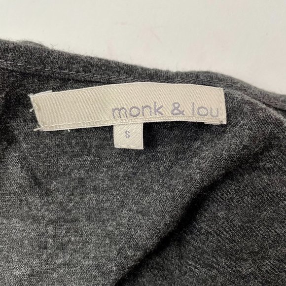 Monk & Lou Lightweight Charcoal Grey Thin Strap Tank Top, Size S - Picture 5 of 6